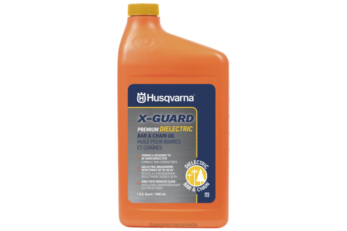 Tools Husqvarna X-Guard Dielectric Bar & Chain Oil - Case of 12, 1-quart bottles 0DRX302 Tools Husqvarna X-Guard Dielectric Bar & Chain Oil - Case of 12, 1-quart bottles 0DRX302